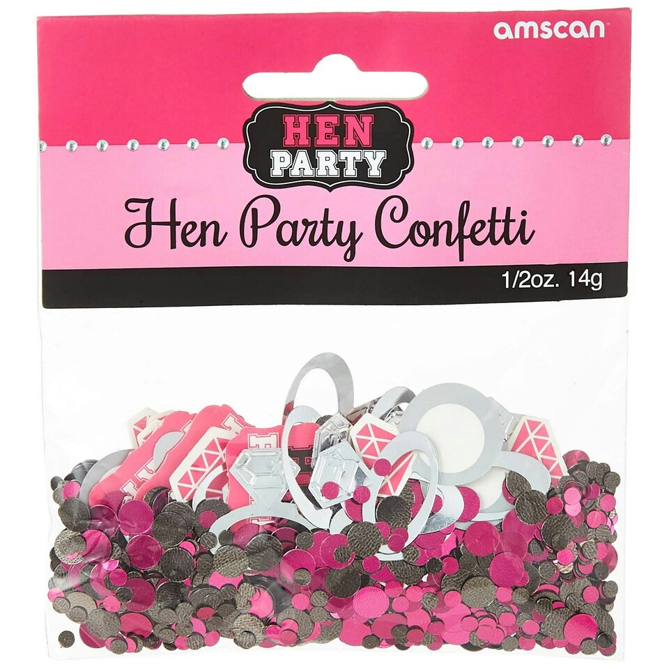 Amscan Hen Night Confetti - Pink/White/Brown - One Size