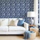image 2 of Jacobean Floral Wallpaper in Navy Blue