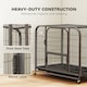 image 3 of PawHut Heavy Duty Dog Crate, Large Dog Cage with Wheels and Tray