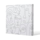 image 1 of line drawing of faces (Canvas Print) 90 x 90 x 4cm