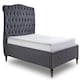 image 4 of 6ft Super King Fabric upholstered, dark grey,buttoned back,curved bed frame,bedstead