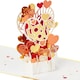 image 2 of Gold & Red Hearts Design 3D & Pop Up Love Card Anniversary, Valentines, Engagement Birthday