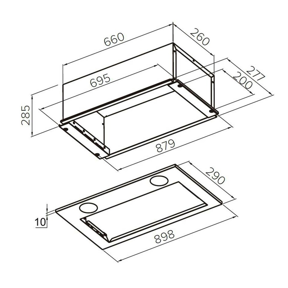 image 1 of SIA CUP90SI 90cm Canopy Cooker Hood Kitchen Extractor Fan In Silver Built-in