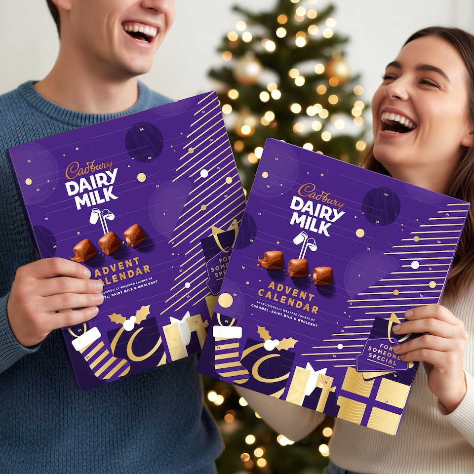 image 1 of Cadbury Dairy Milk Chocolate Chunk Advent Calendar 258g (Bundle of 2)