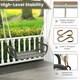 image 7 of COSTWAY Patio Swing Bench Backless Rattan w/Hanging Ropes Black