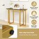 image 8 of COSTWAY Console Table Faux Marble Entryway Table Gold