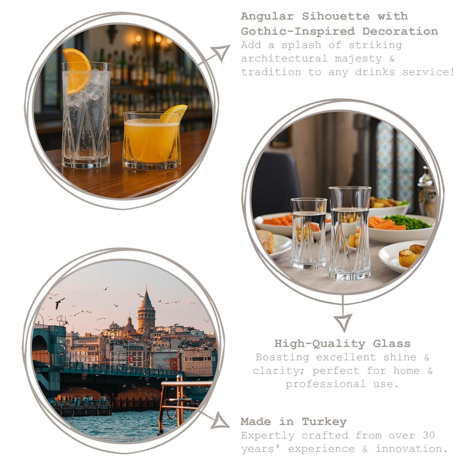 image 1 of LAV Zoey Whisky Glasses - 300ml - Pack of 12