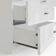image 7 of FWStyle Chilton Combination Wardrobe 2 Door 2 Drawer - White Gloss Front White