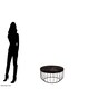 image 2 of Kensington Townhouse Hair On Hide Top Round Coffee Table Black