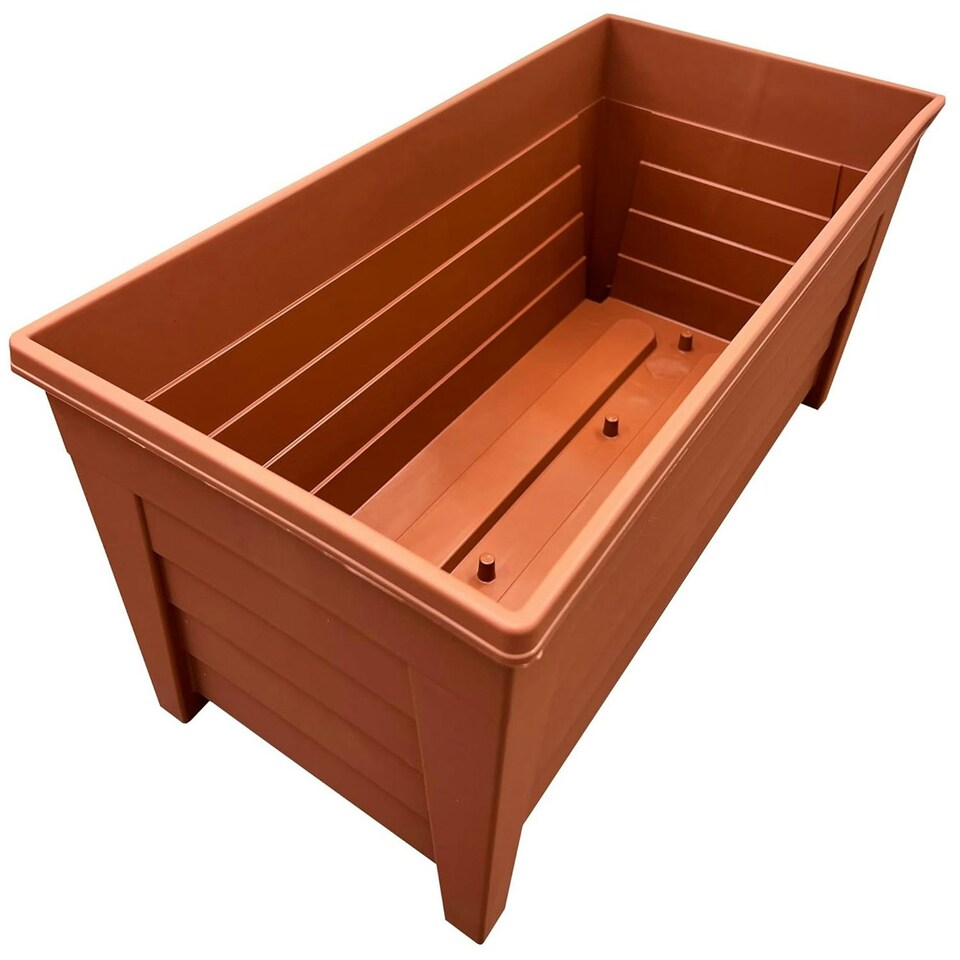 image 1 of 1 x Terracotta 55cm Long Garden Plant Pot Perfect For Indoor & Outdoor Flowers Brown