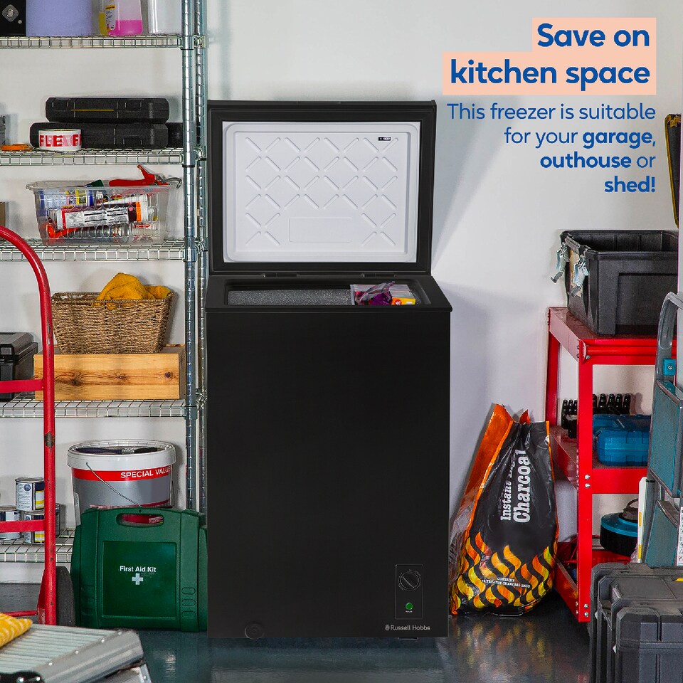 image 1 of Russell Hobbs RH99CF0E1B Chest Freezer 99L Freestanding Black 5 Year Guarantee