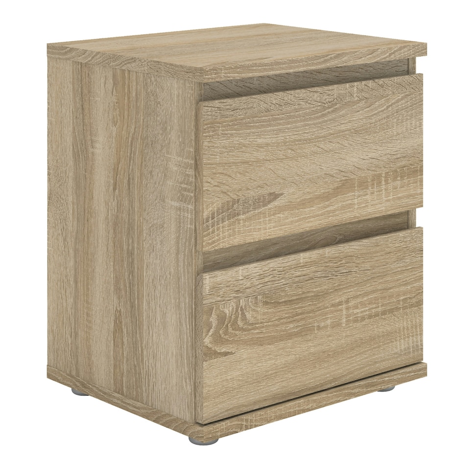 image 1 of Nova Bedside 2 Drawer in Oak