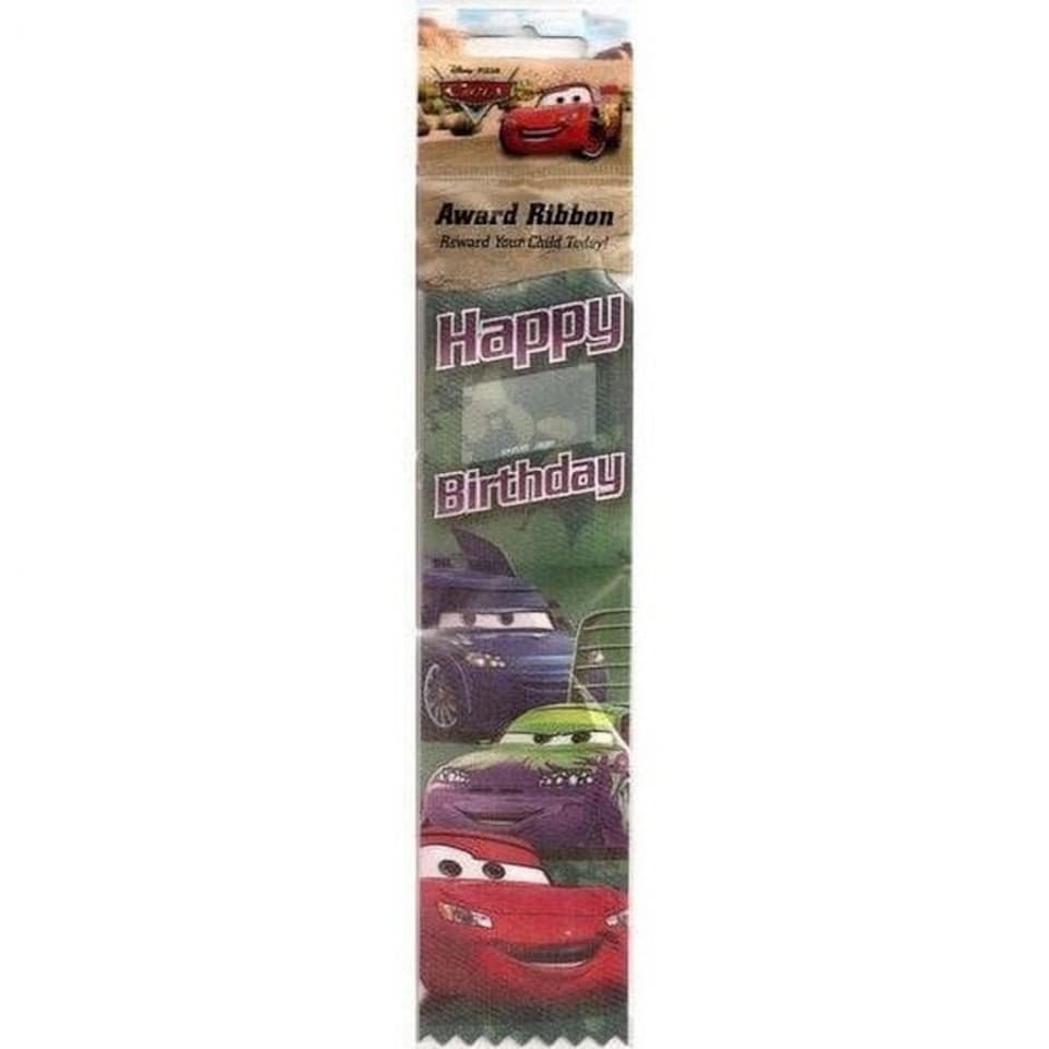 Cars Happy Birthday Award Ribbon - Multicoloured - One Size