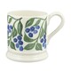 image 1 of Mug: 1 x 300ml Emma Bridgewater Blueberries 1/2 Pint Mug, Ceramic White