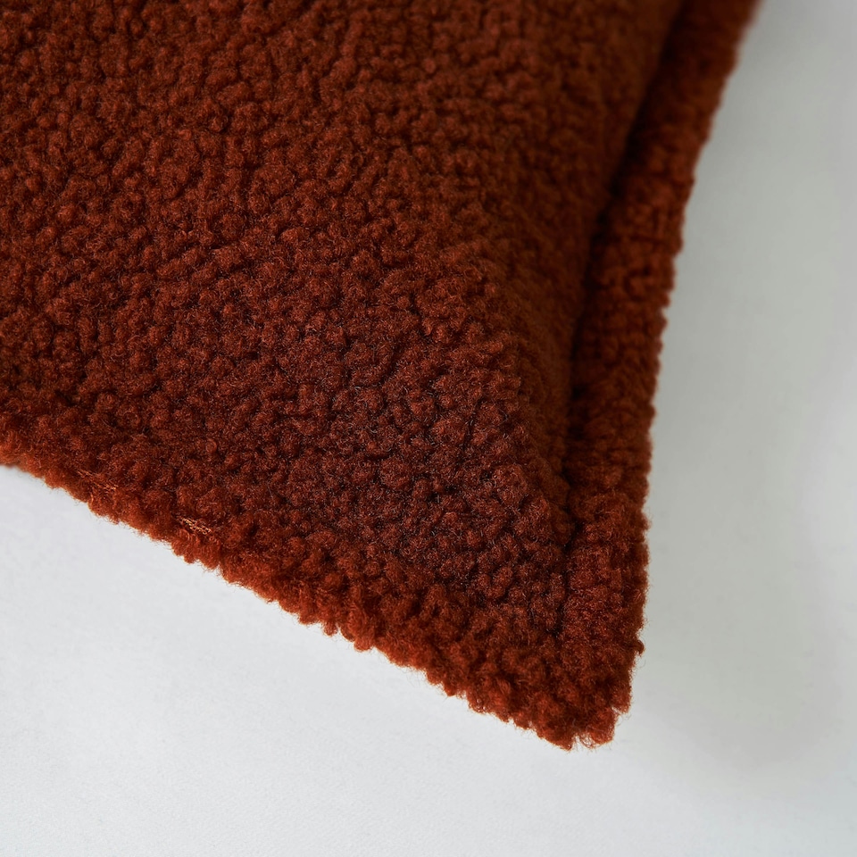 image 1 of BHS Boucle with Flange Edge Cushion, Terracotta