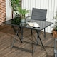 image 2 of Outsunny Folding Rectangular Garden Dining Table for 6 with Hole