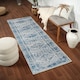 image 1 of LIVABLISS Monte Carlo-Vintage Traditional Boho Rug 80 x 220 cm | Blue Grey White