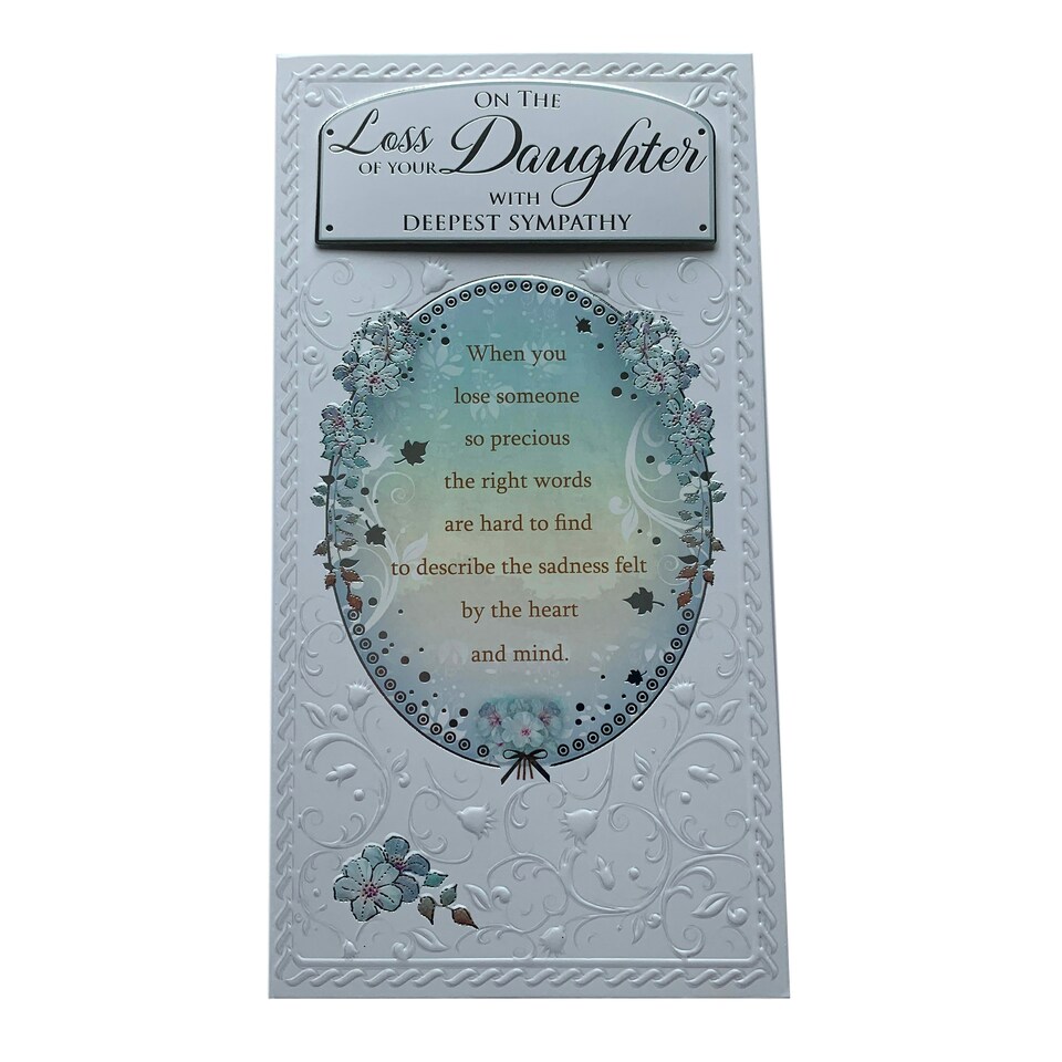 image 1 of On The Loss of Your Daughter With Deepest Sympathy Soft Whispers Card