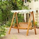 image 2 of Outsunny 2 Seater Wooden Garden Swing Chair Seat Hammock Bench Furniture Lounger