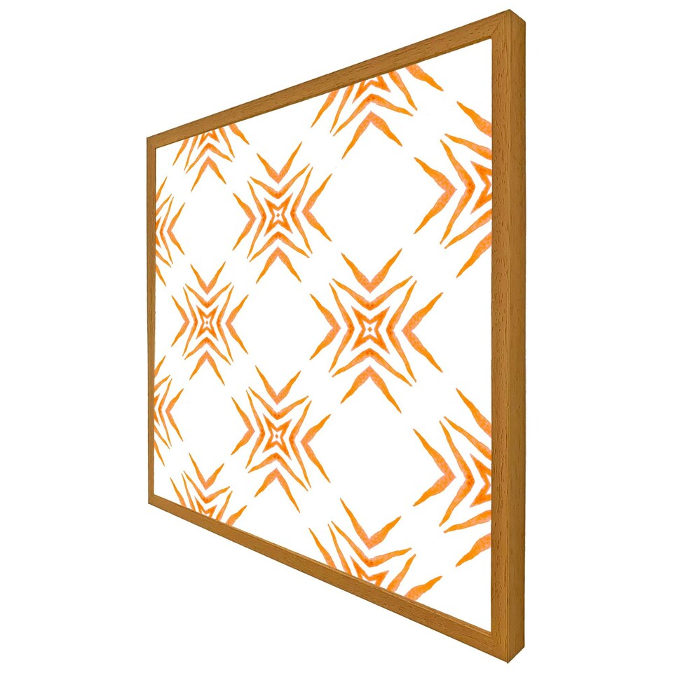 image 1 of Orange ravishing boho chic (Picture Frame) White | XS