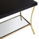 image 5 of Interiors by Premier Durable Black Coffee Table, Elegant Gold Finish Decorative Coffee Table With Curved Legs & Glossy Black Top Black