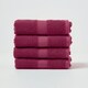 image 1 of Homescapes Turkish Cotton Hand Towel Set of 4 - Burgundy | Red | Hand towel | 4
