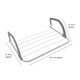 image 10 of JVL Over Door Radiator Clothes Drying Airer-3M, White