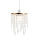 image 1 of Modern Waterfall Design Gold Pendant Shade with Clear Acrylic Droplets and Beads | Gold