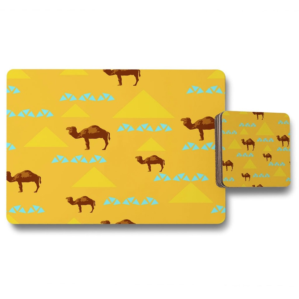 Camels & Pyramids (Placemat & Coaster Set)