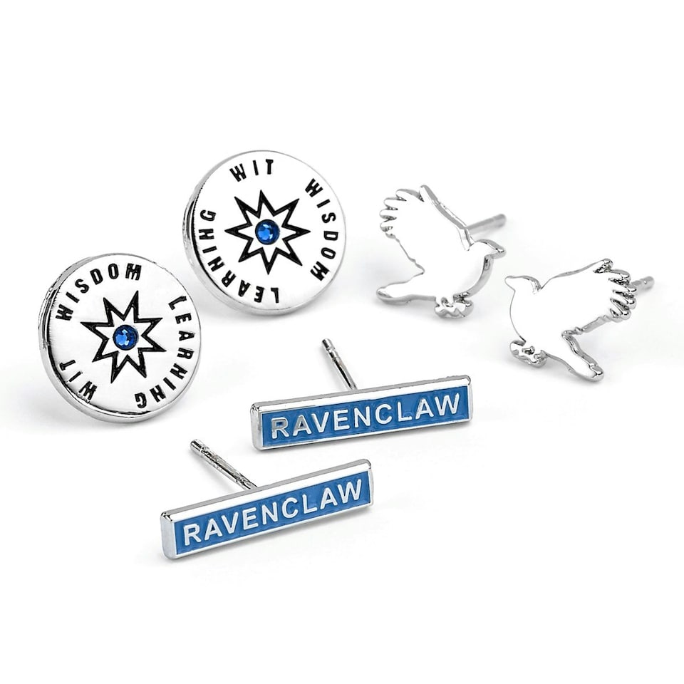 image 1 of Harry Potter Ravenclaw Set of 3 Stud Earrings WES00211