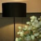 image 2 of ValueLights Tavel Matte Black Floor Lamp with Large Black Shade | Black