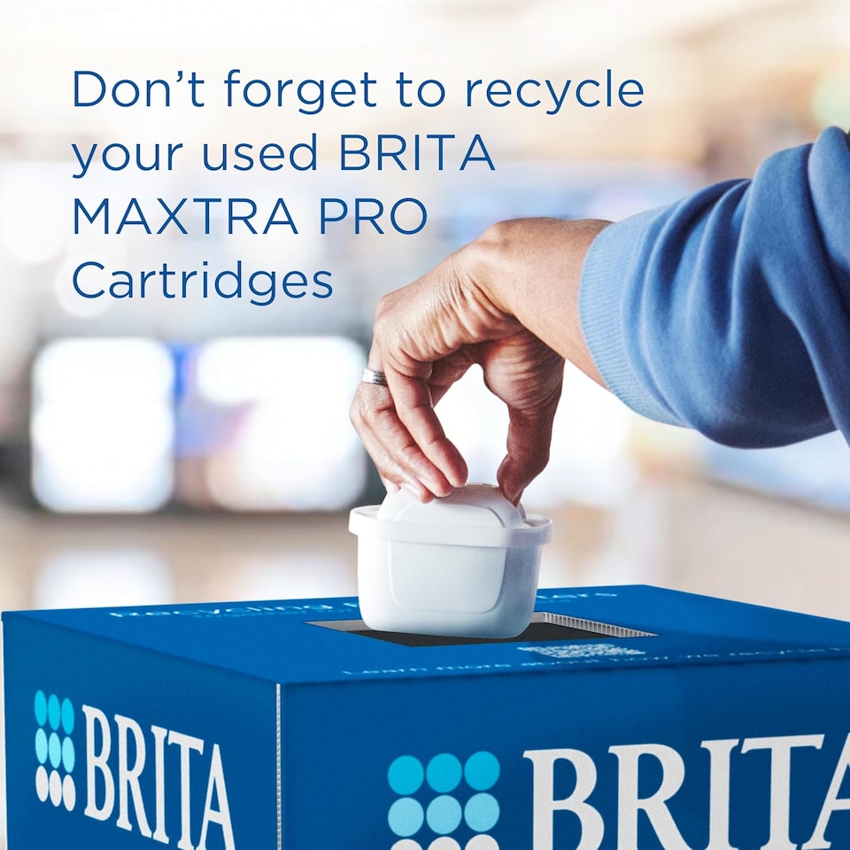 image 1 of BRITA Glass Water Filter Jug Light Blue (2.5L) with 1x MAXTRA PRO All-in-1 Water Filter Cartridge
