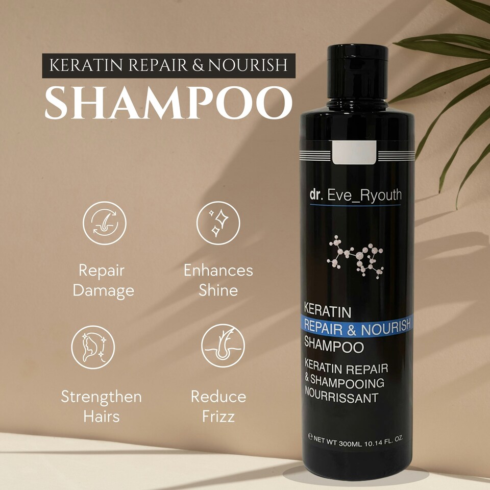 image 1 of Keratin Repair & Nourish Shampoo 300 ml