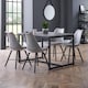 image 6 of Rosedale Elegant Grey Seat & Black Legs Dining Chairs - Set of 2