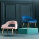 image 5 of Interiors by Premier Midnight Velvet Dining Chair, Luxury Blue Velvet Dining Chair, Comfy Dining Chair with Gold Metallic Legs Blue