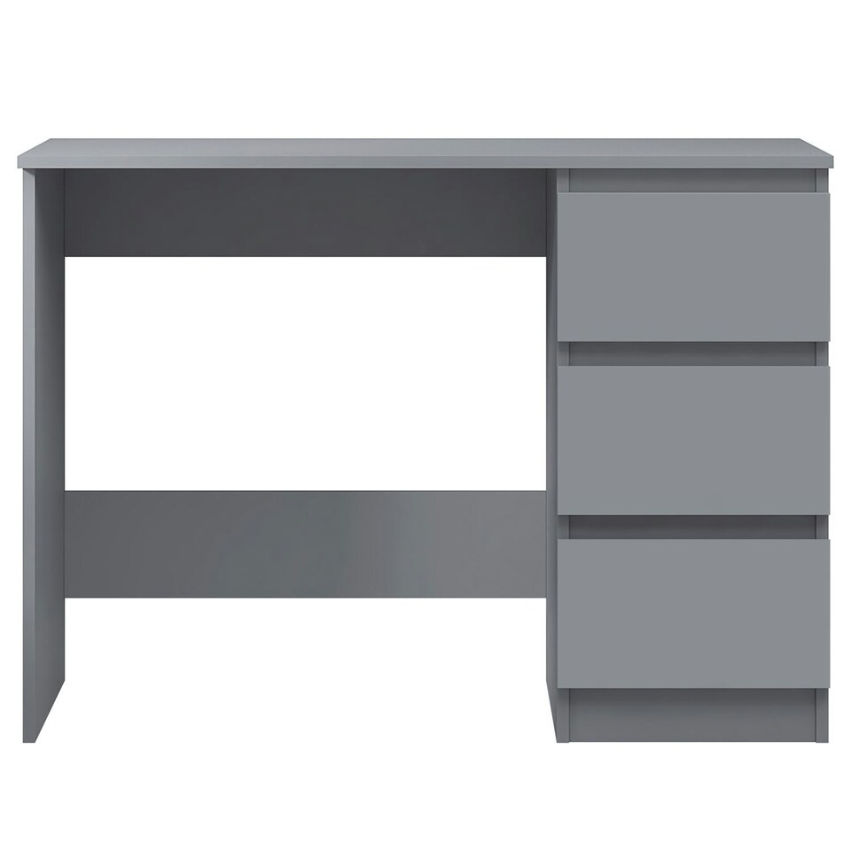 image 1 of FWStyle Stora 3 Drawer Dressing Table - Matt Dark Grey Grey