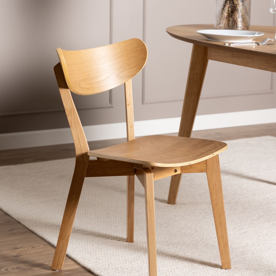 image 1 of Roxby Dining Chairs in Oak Set of 2