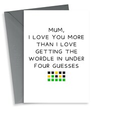 Funny  Wordle Mother's Day Card For Mum