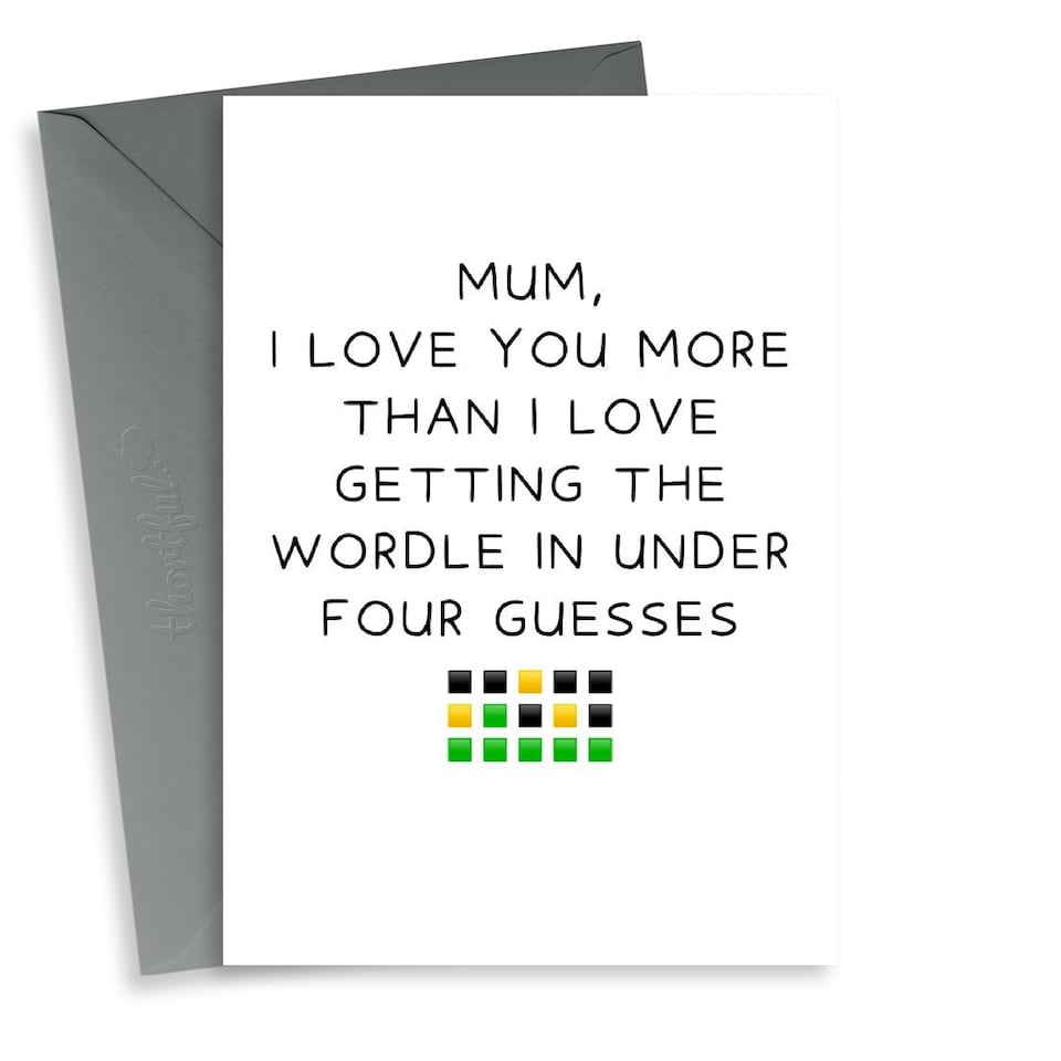 image 1 of Funny Wordle Mother's Day Card For Mum