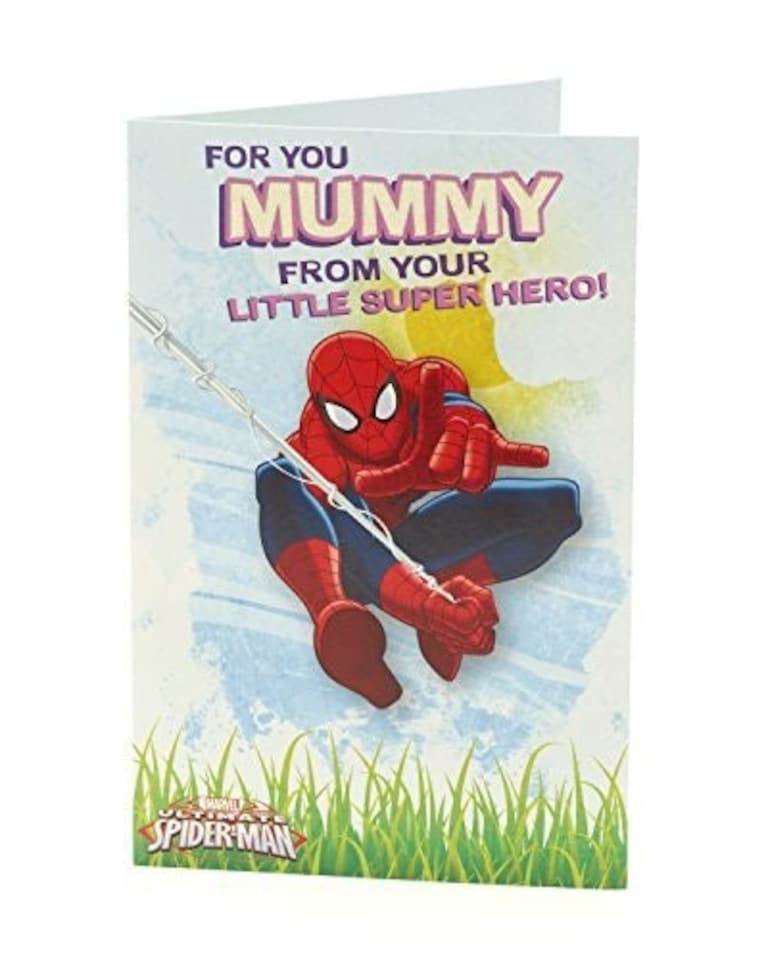 image 1 of Spiderman Mummy From Your Little Super Hero Birthday Card