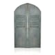 image 2 of Primrose Arched Glass Garden Mirror with Wooden Shutters