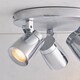 image 2 of Knight 3 Light Bathroom Adjustable Spotlight Chrome, Clear Glass IP44, GU10