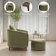 image 7 of Velvet Blue Angela Accent Tub Chair with Ottoman