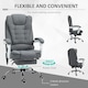 image 5 of Vinsetto Ergonomic Heated 6 Points Vibration Massage Office Chair, Grey