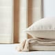 image 5 of Homescapes Cotton Rajput Ribbed Natural Throw - 150 x 200 cm Cream