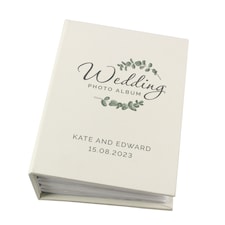 Personalised Wedding 6x4 Photo Album White