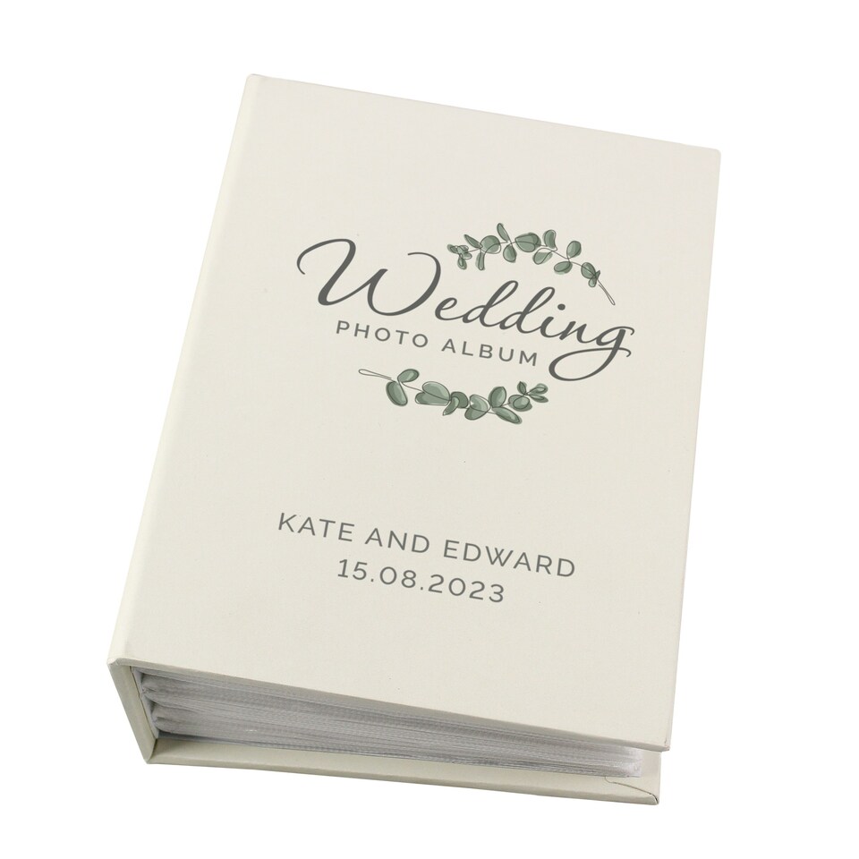 image 1 of Personalised Wedding 6x4 Photo Album White