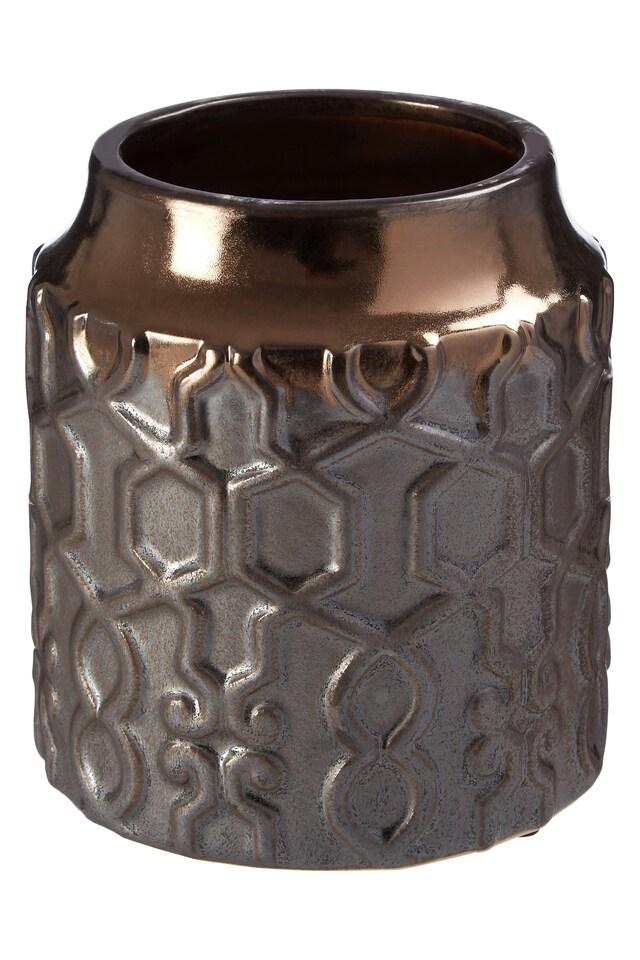 image 1 of Zircon Small Ceramic Planter | Grey