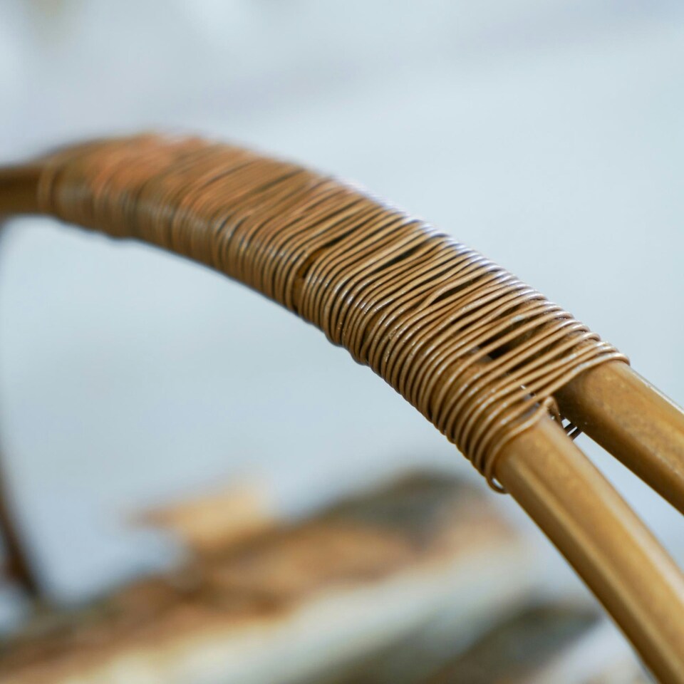 image 1 of Contemporary Round Copper Log Holder Copper