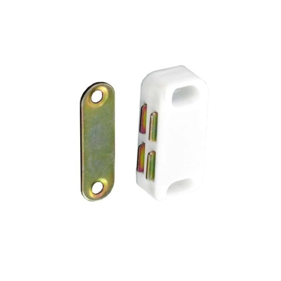Securit Magnetic Catch - White/Gold - One Size